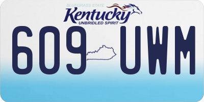 KY license plate 609UWM