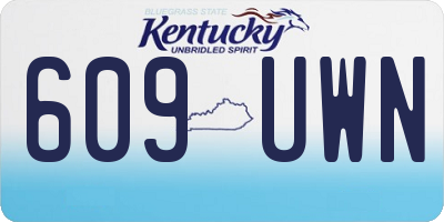 KY license plate 609UWN