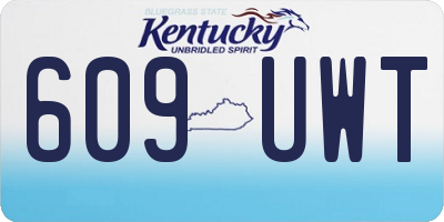KY license plate 609UWT
