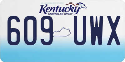 KY license plate 609UWX