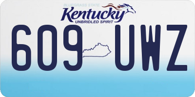 KY license plate 609UWZ