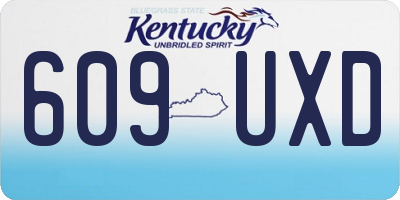 KY license plate 609UXD