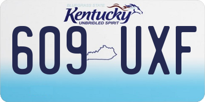 KY license plate 609UXF