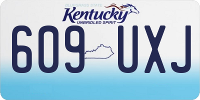 KY license plate 609UXJ