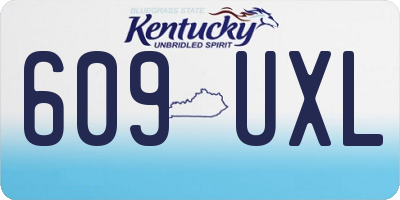 KY license plate 609UXL