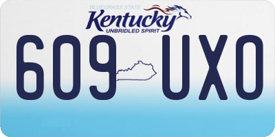 KY license plate 609UXO