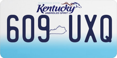 KY license plate 609UXQ
