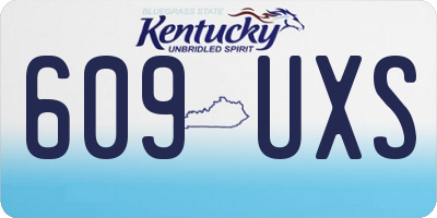 KY license plate 609UXS