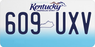 KY license plate 609UXV
