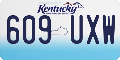KY license plate 609UXW