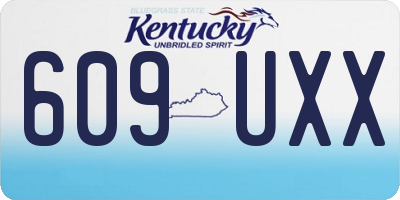 KY license plate 609UXX