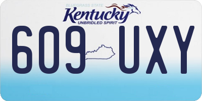 KY license plate 609UXY