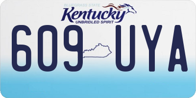 KY license plate 609UYA