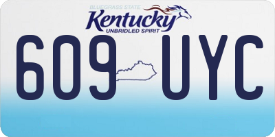 KY license plate 609UYC