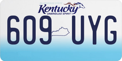 KY license plate 609UYG