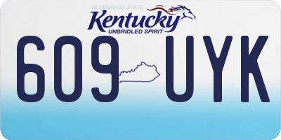 KY license plate 609UYK