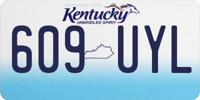 KY license plate 609UYL