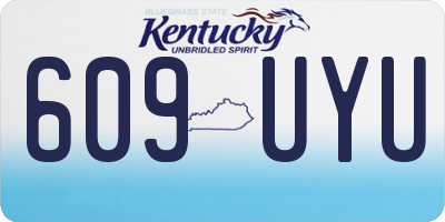 KY license plate 609UYU