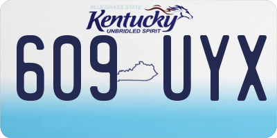 KY license plate 609UYX