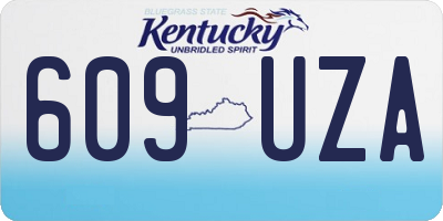 KY license plate 609UZA