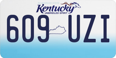 KY license plate 609UZI