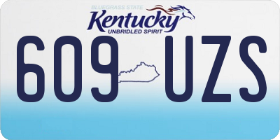 KY license plate 609UZS
