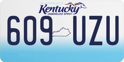 KY license plate 609UZU
