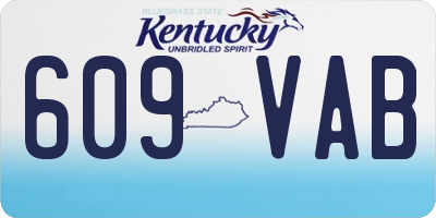 KY license plate 609VAB