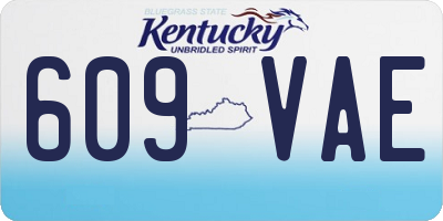 KY license plate 609VAE