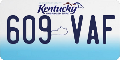 KY license plate 609VAF