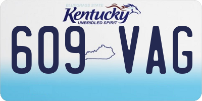 KY license plate 609VAG
