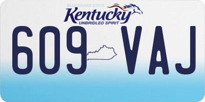 KY license plate 609VAJ