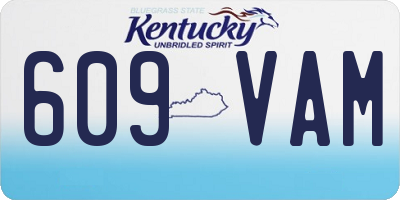 KY license plate 609VAM