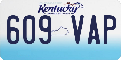 KY license plate 609VAP