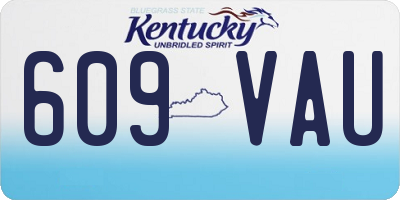 KY license plate 609VAU