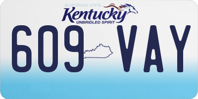 KY license plate 609VAY