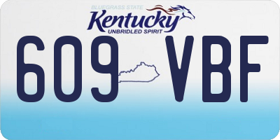 KY license plate 609VBF