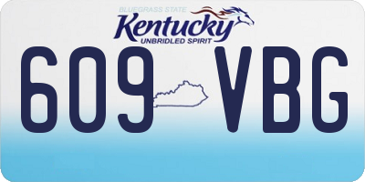 KY license plate 609VBG