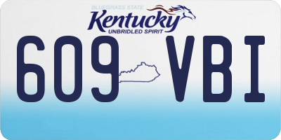 KY license plate 609VBI