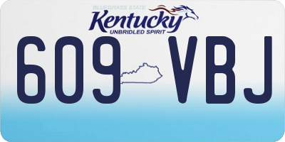 KY license plate 609VBJ