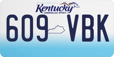 KY license plate 609VBK