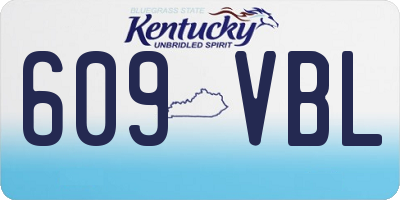 KY license plate 609VBL