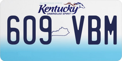 KY license plate 609VBM
