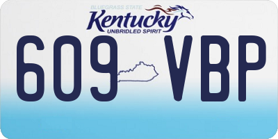 KY license plate 609VBP
