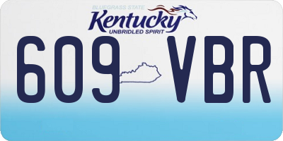 KY license plate 609VBR