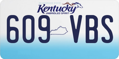 KY license plate 609VBS