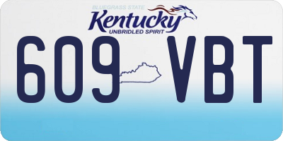 KY license plate 609VBT