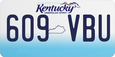 KY license plate 609VBU
