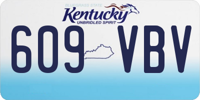 KY license plate 609VBV