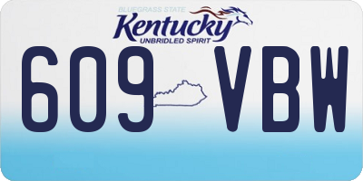 KY license plate 609VBW